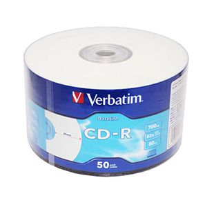 ���� CD-R 50 ��. Verbatim 700��, 80 ���., 52x,  Shrink, ink Print DL (43794)*